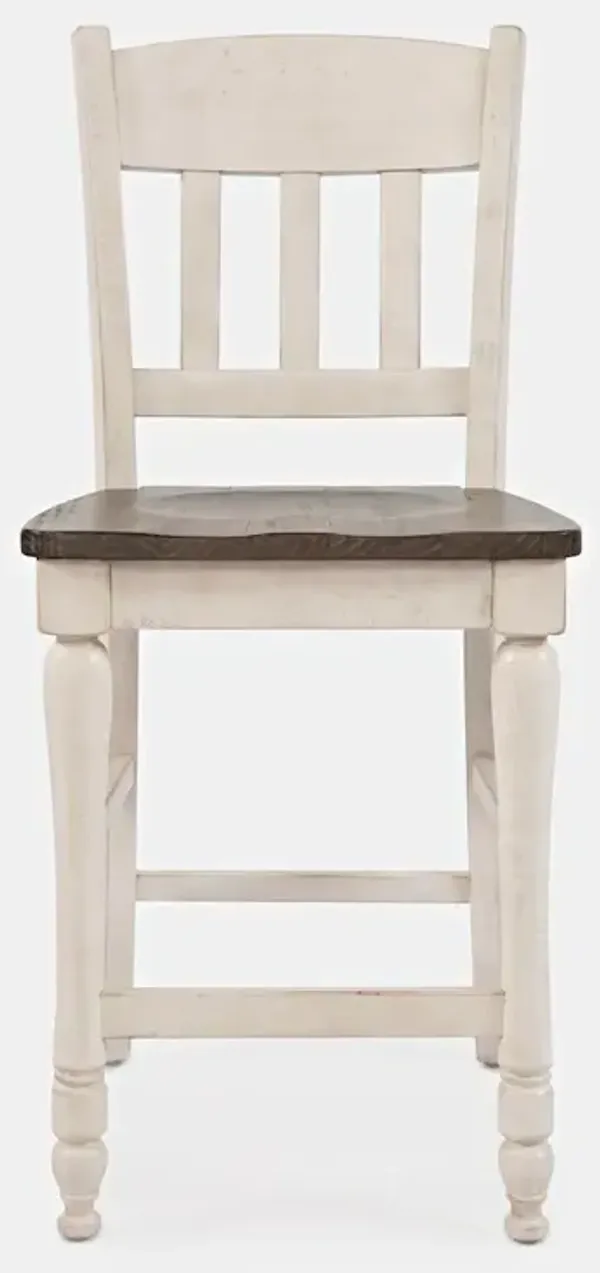 Jofran Madison County Rustic Reclaimed Pine Farmhouse Slatback Counter Stool (Set of 2)