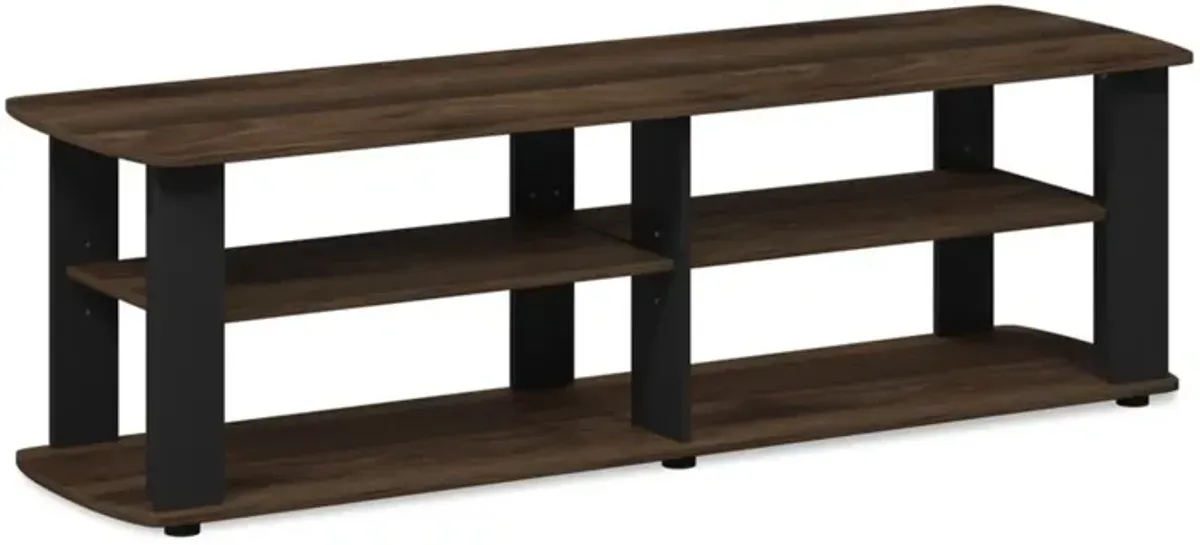 Furinno Furinno Nelly Entertainment Center TV Stand, Columbia Walnut/Black