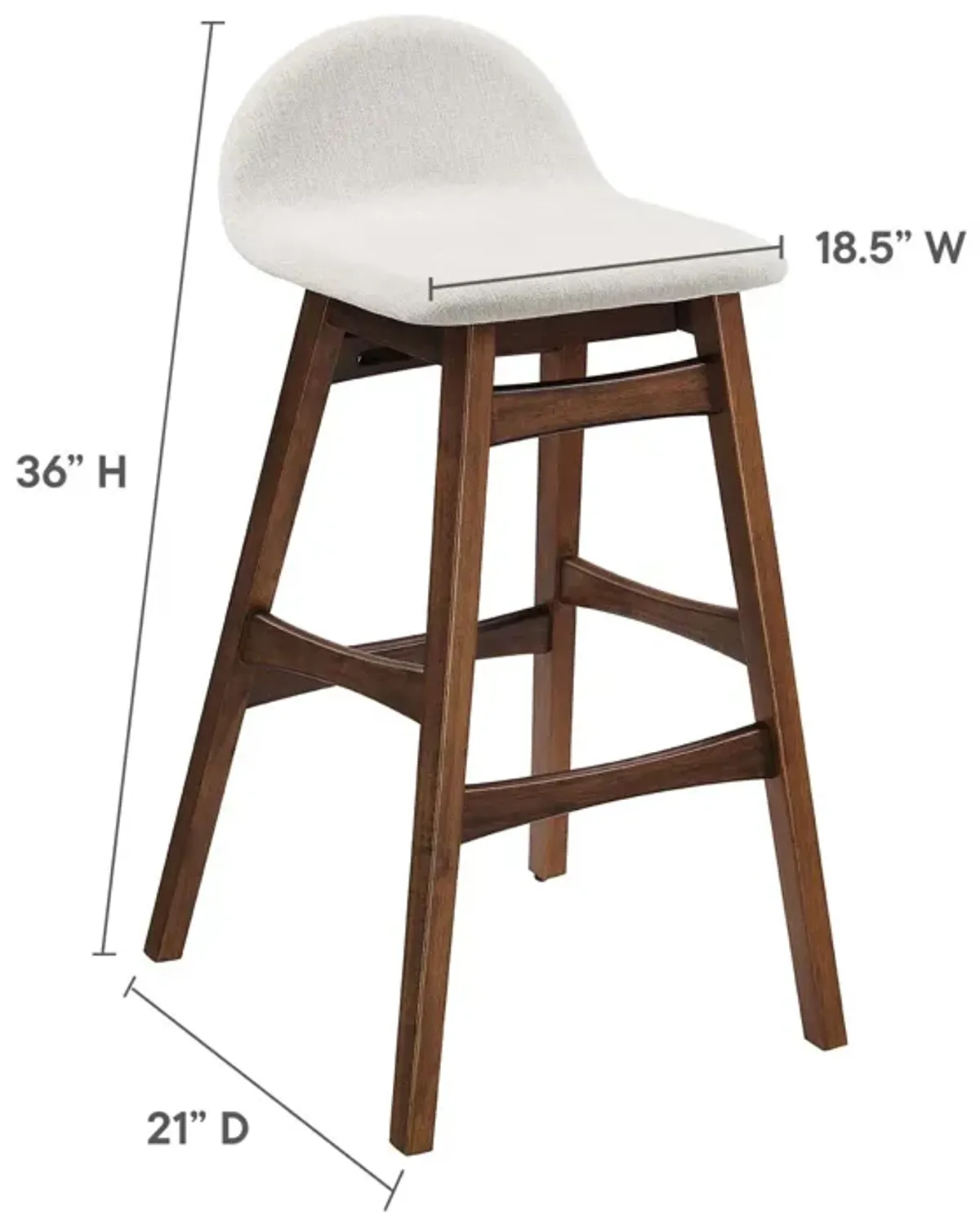 Juno Wood Bar Stool - Set of 2