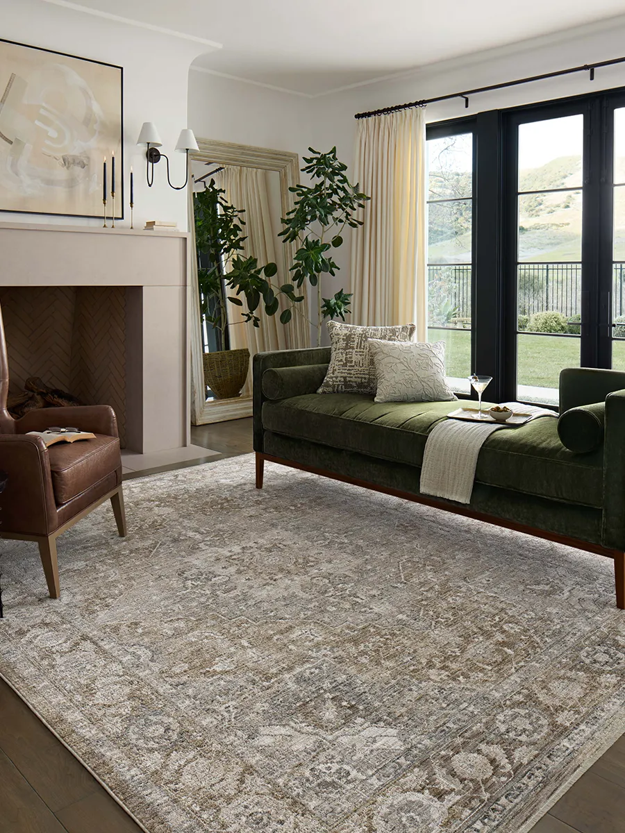 II Tabitha Khaki/Slate 7'10" x 10' Area Rug by Loloi II