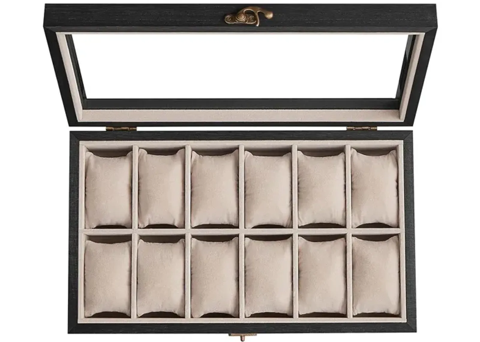 12-Slot Wooden Watch Box for Elegant Timepiece Storage