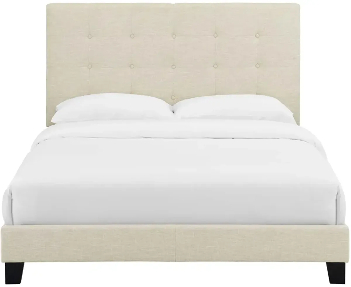 Modway - Melanie Queen Tufted Button Upholstered Fabric Platform Bed