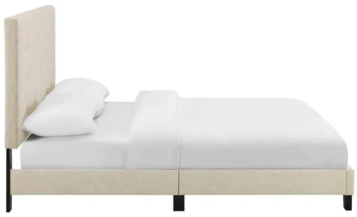 Modway - Melanie Queen Tufted Button Upholstered Fabric Platform Bed