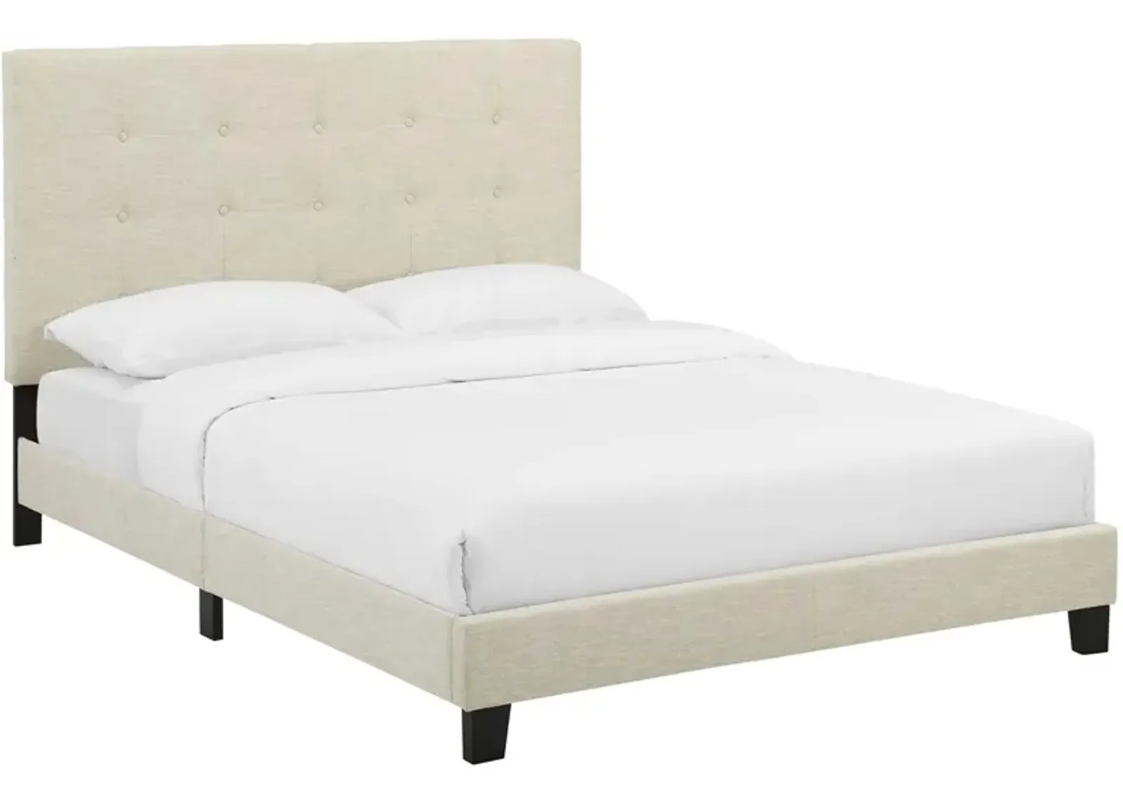 Modway - Melanie Queen Tufted Button Upholstered Fabric Platform Bed