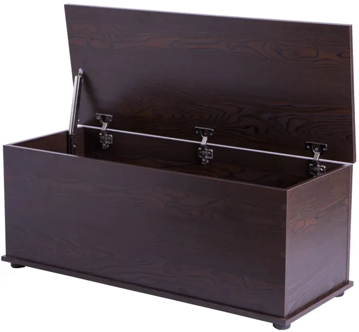 Large Storage Toy Box with Soft Closure Lid, Wooden Organizing Furniture Storage Chest, Brown