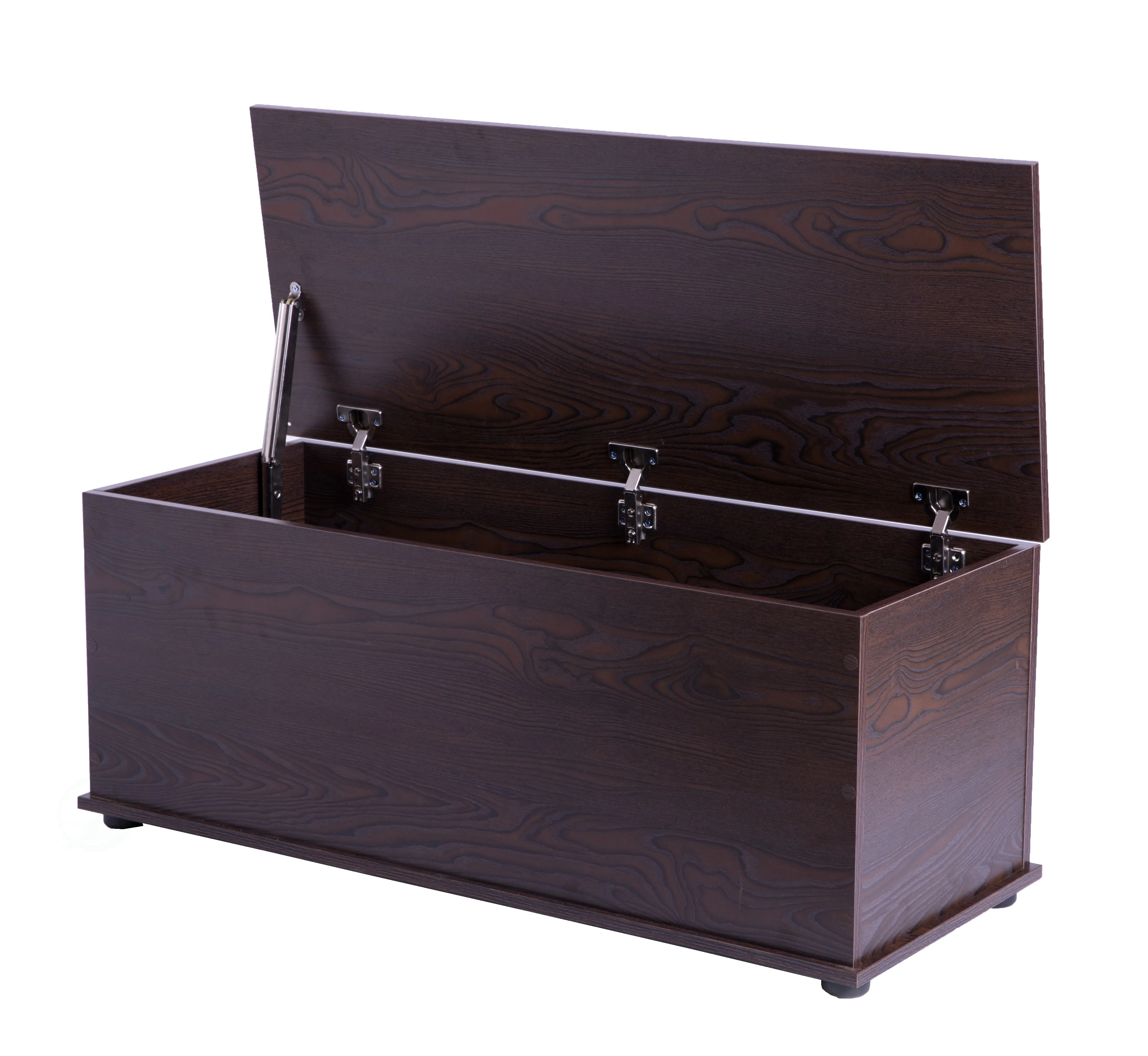 Large Storage Toy Box with Soft Closure Lid, Wooden Organizing Furniture Storage Chest, Brown