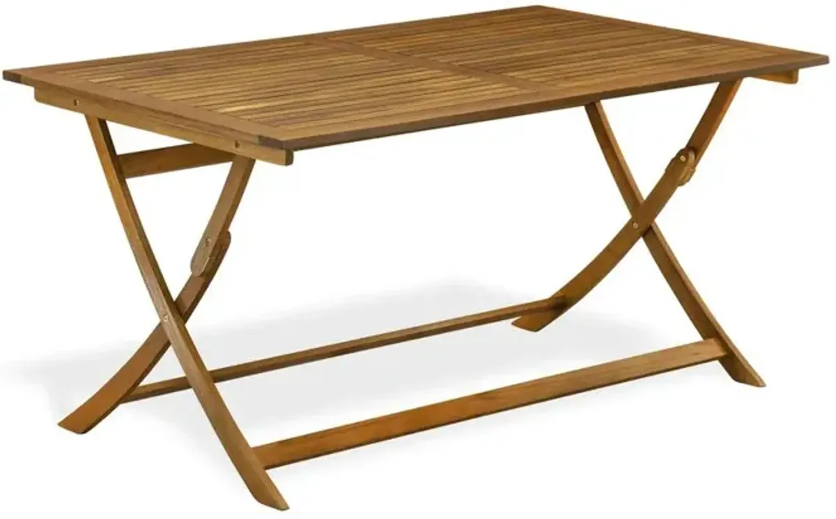 BAETFNA Avondale Wooden Folding Table Made of Acacia Wood in Natural Oil finish