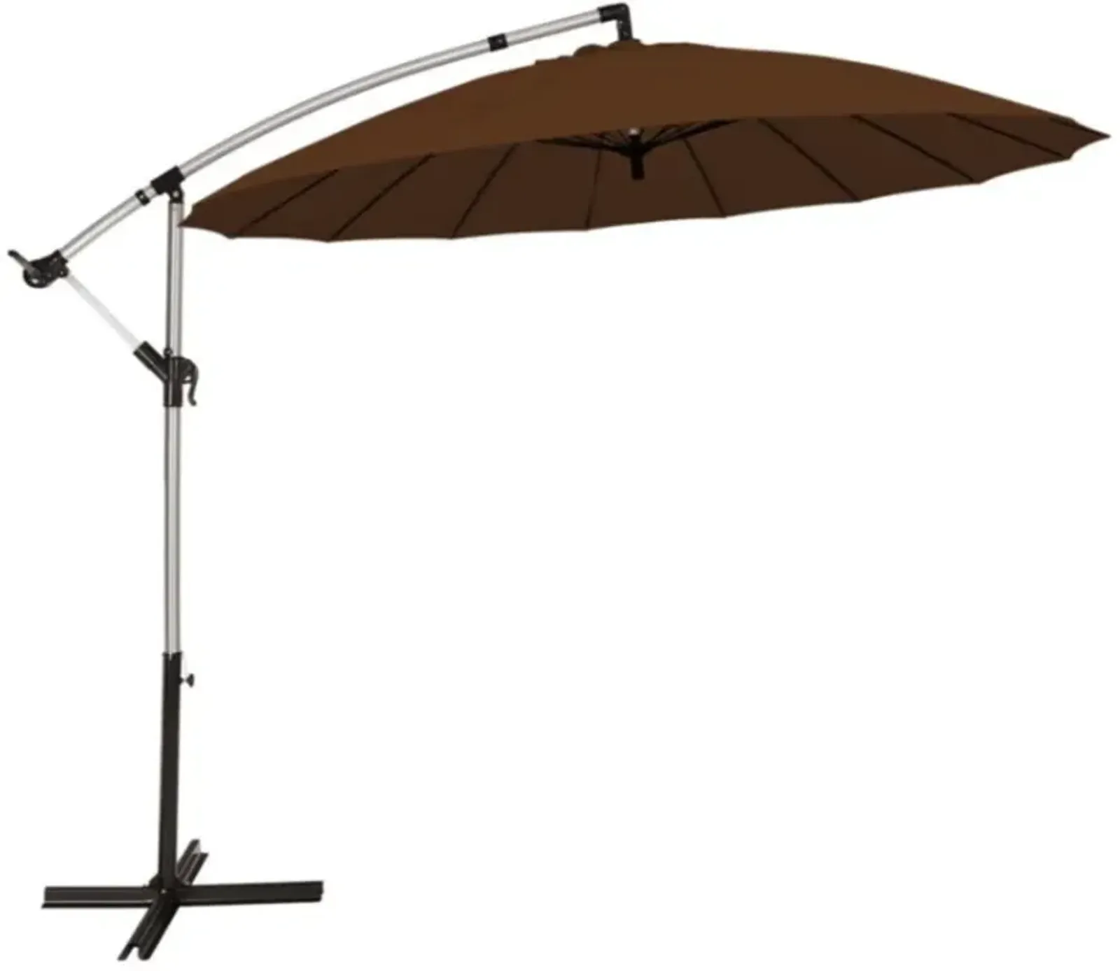 Hivvago 10 Feet Patio Offset Umbrella Market Hanging Umbrella for Backyard Poolside Lawn Garden