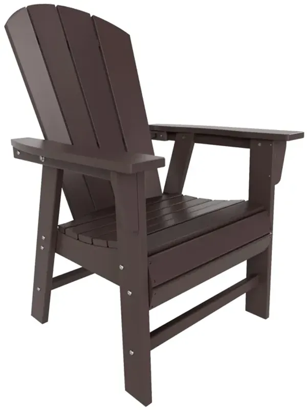 WestinTrends Malibu Outdoor Patio HDPE Plastic Adirondack Dining Chair