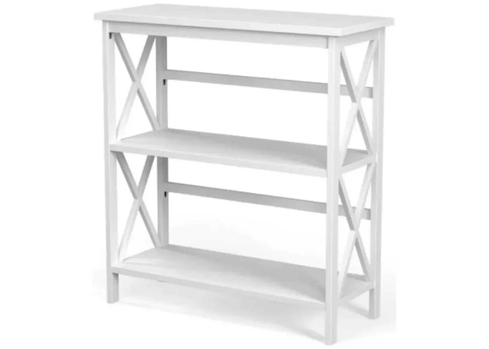 3-Tier Bookshelf Wooden Open Storage Bookcase for Home Office