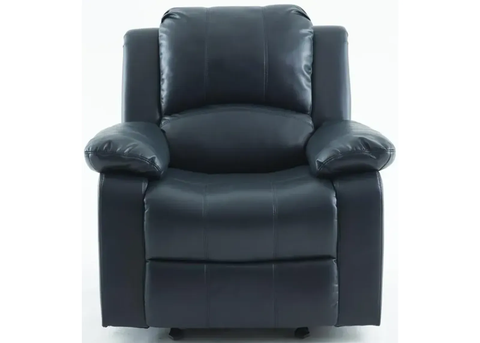 Comfort Pointe Clifton Midnight Blue Leather Gel Glider Rocker Recliner