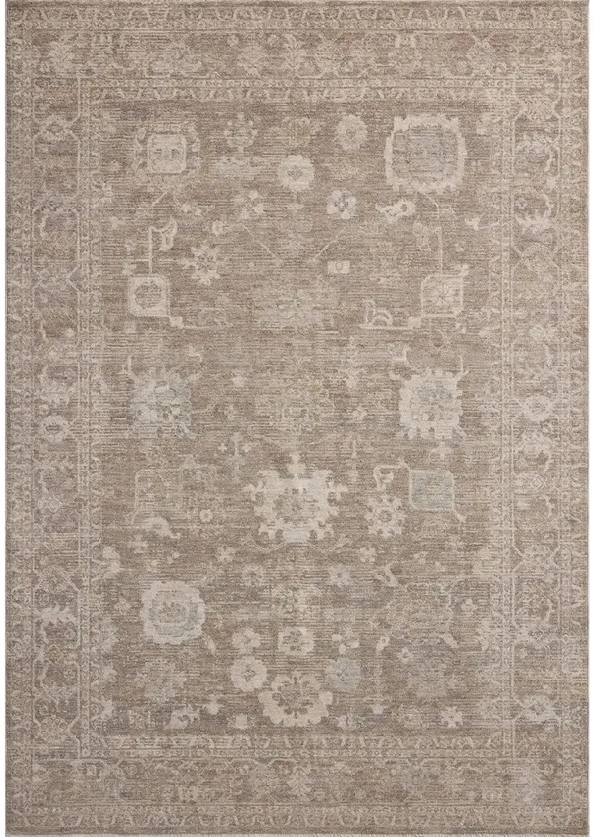 Louisa Taupe/Ivory 5'3"x5'3" Round Rug