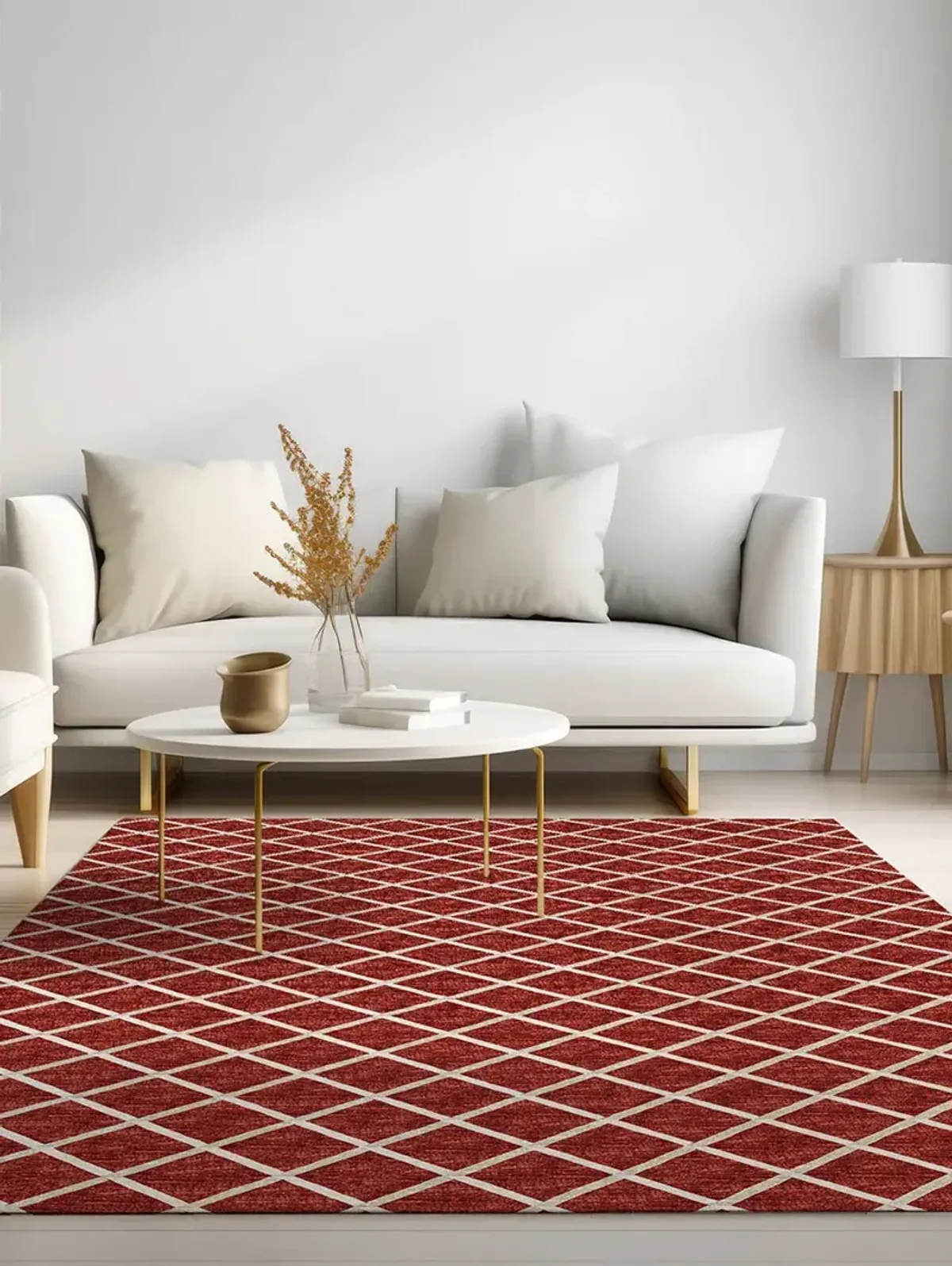 York YO1 Red 3' x 5' Rug