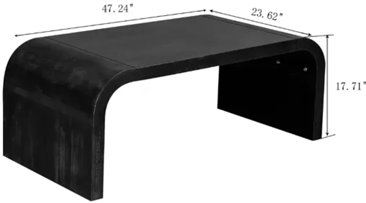 Merax Vintage Curved Art Design Coffee Table