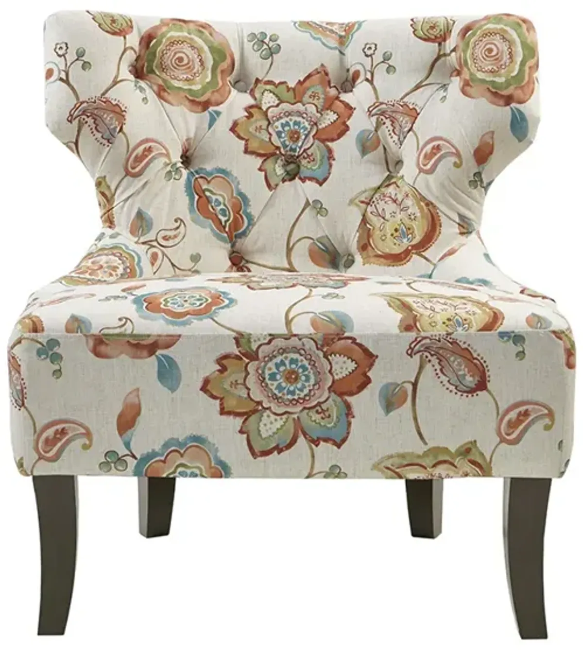 Gracie Mills Kathrine Modern Armless Printed Fabric Accent Chair