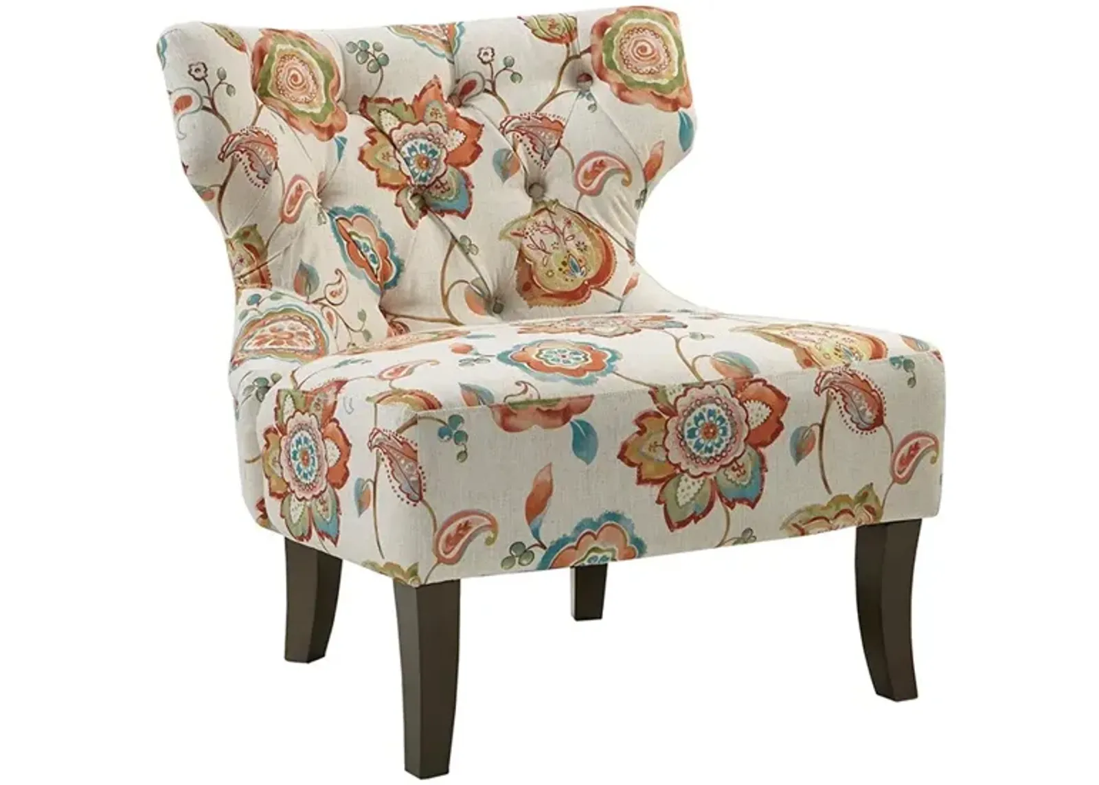 Gracie Mills Kathrine Modern Armless Printed Fabric Accent Chair