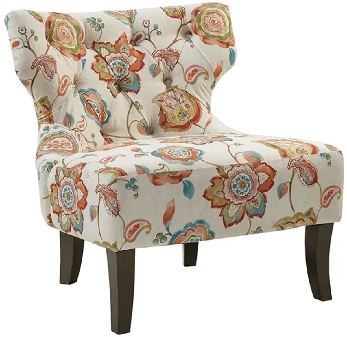 Gracie Mills Kathrine Modern Armless Printed Fabric Accent Chair