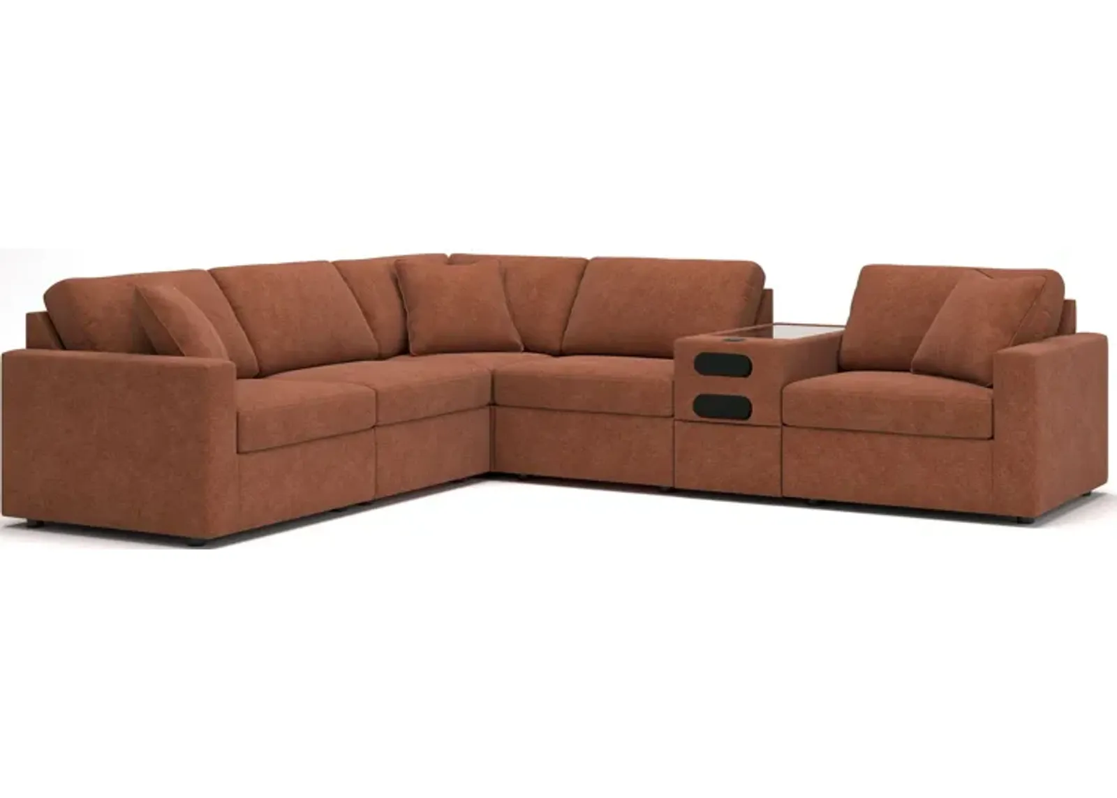 Modmax Spice 6-Piece Sectional with Audio Console