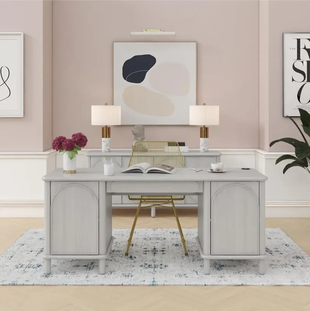 Selena Double Pedestal Desk