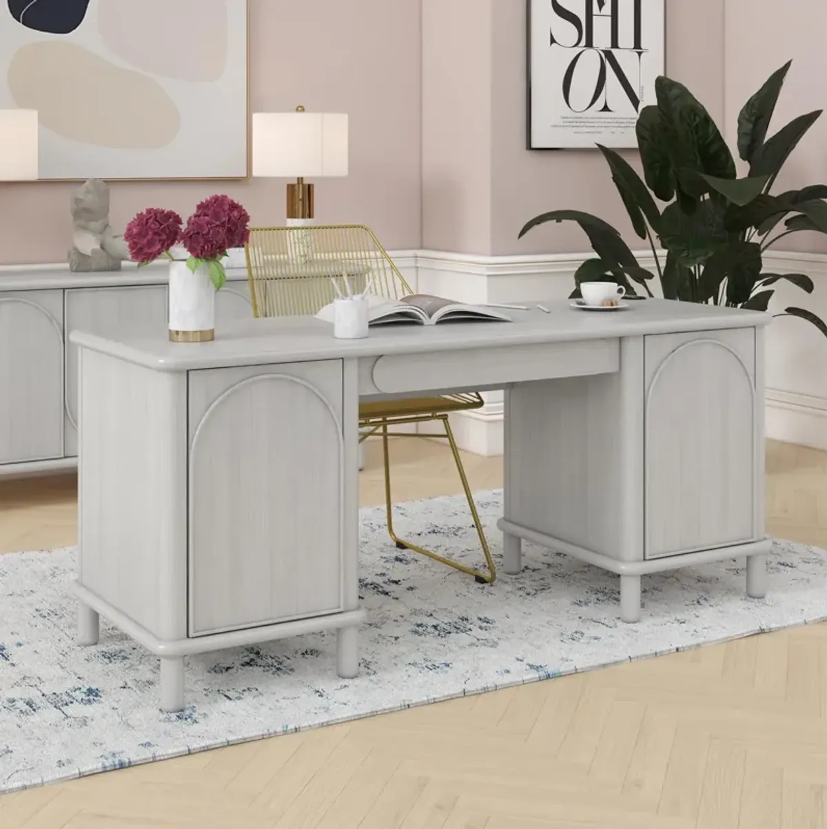 Selena Double Pedestal Desk