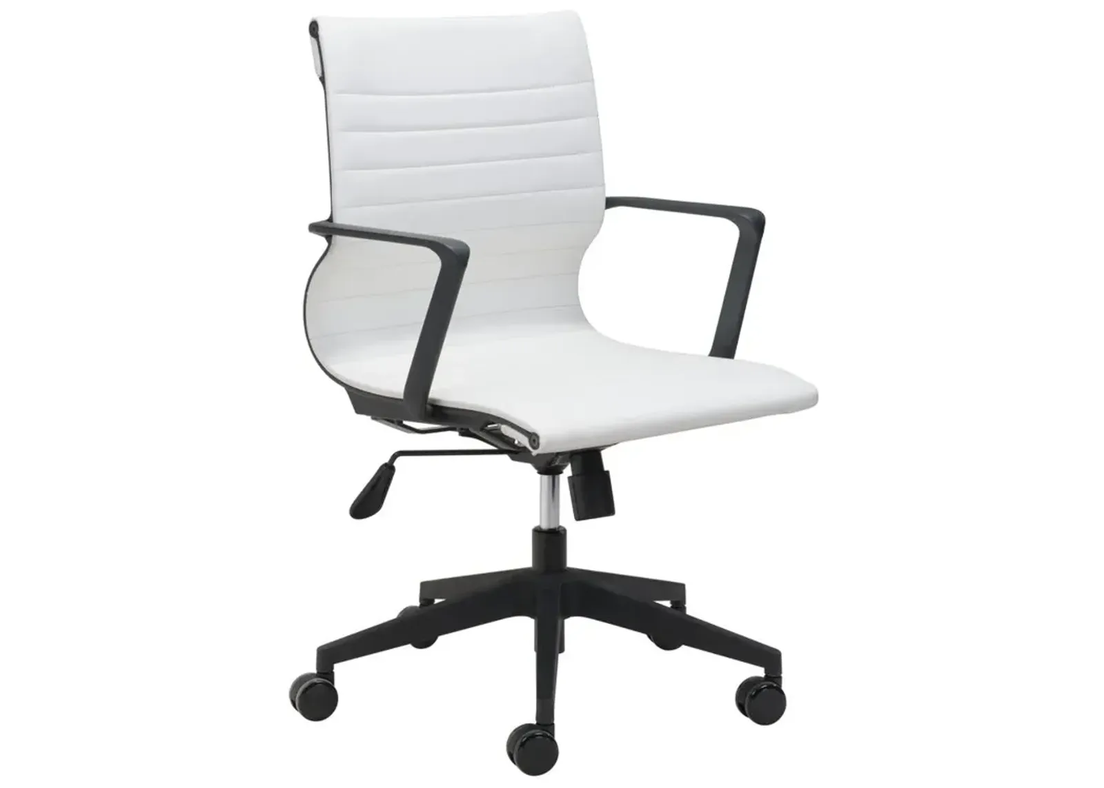 Belen Kox White Mid-Back Stacy Office Chair, Belen Kox