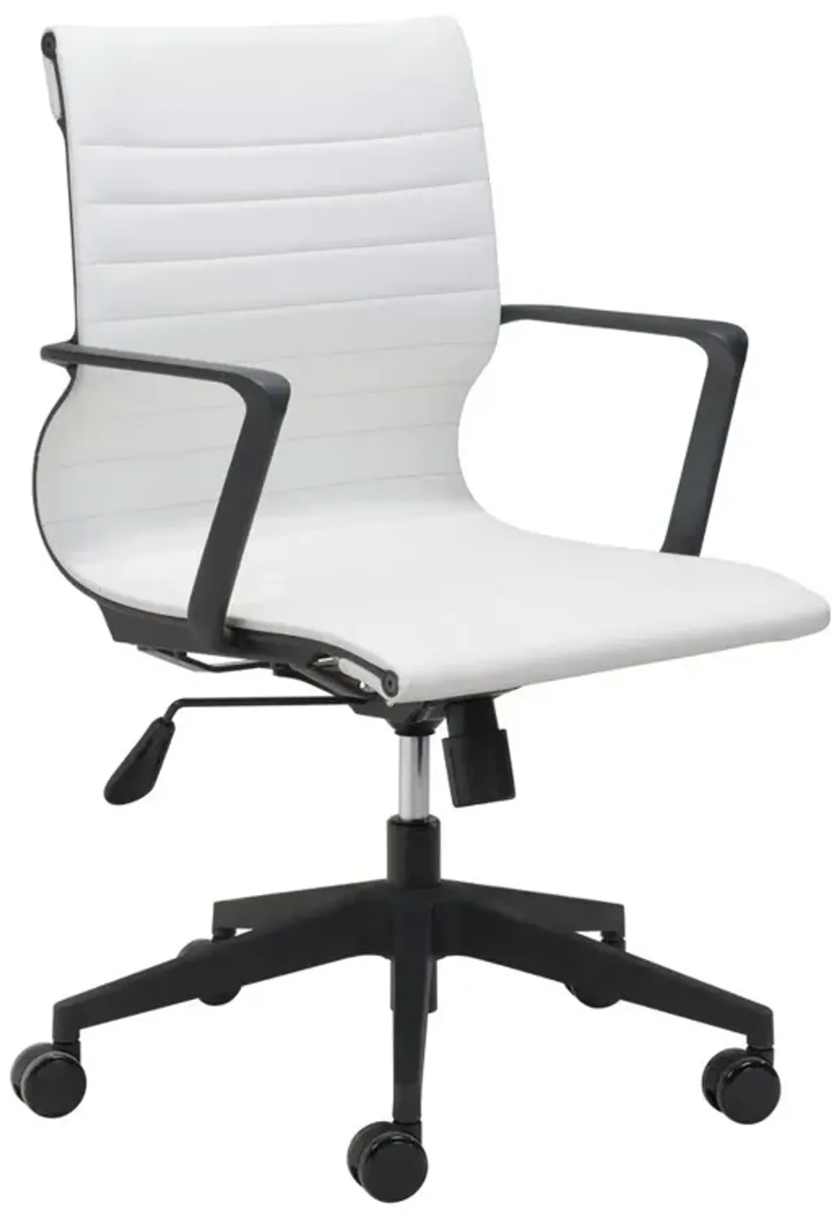 Belen Kox White Mid-Back Stacy Office Chair, Belen Kox