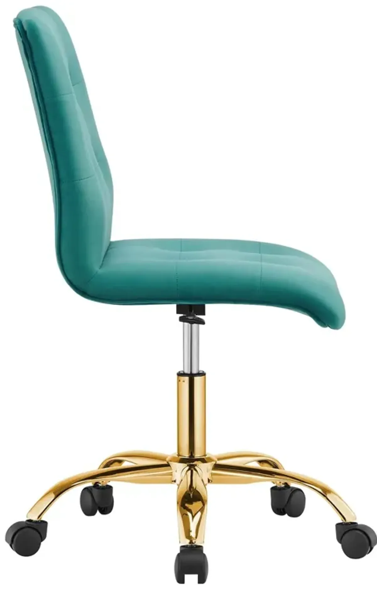 Modway Prim Home Office Desks and Chairs, Gold Teal