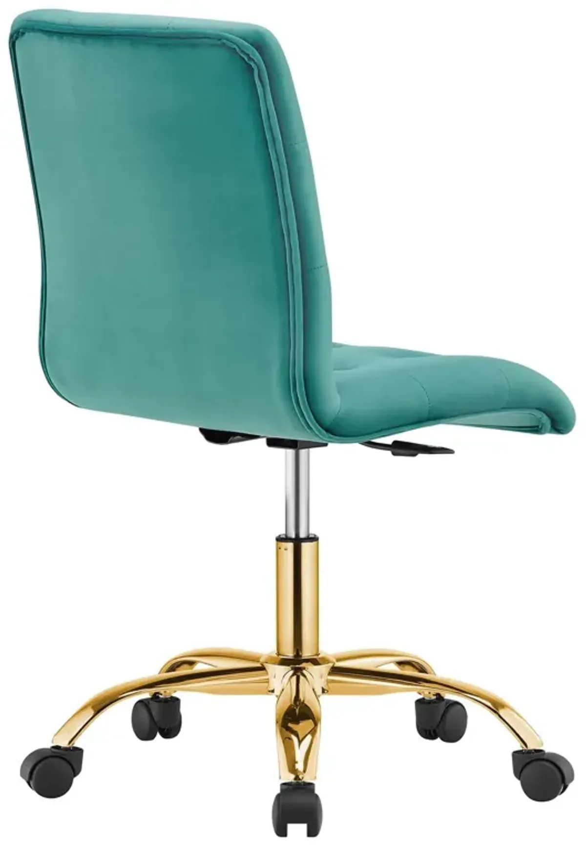 Modway Prim Home Office Desks and Chairs, Gold Teal