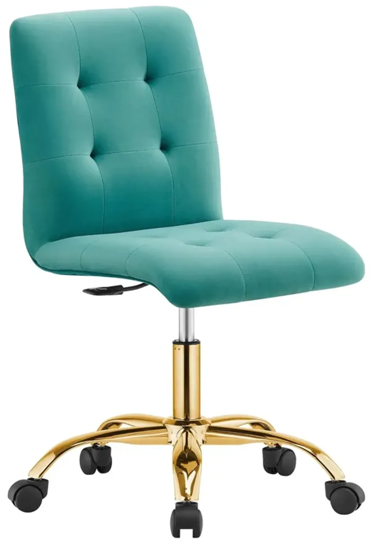 Modway Prim Home Office Desks and Chairs, Gold Teal