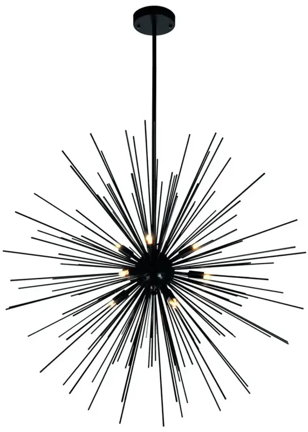 CWI Lighting Savannah 9 Light Chandelier With Black Finish