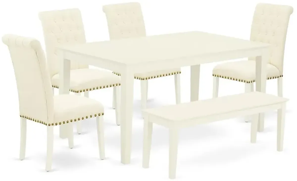 Dining Room Set Linen White, CABR6-LWH-02