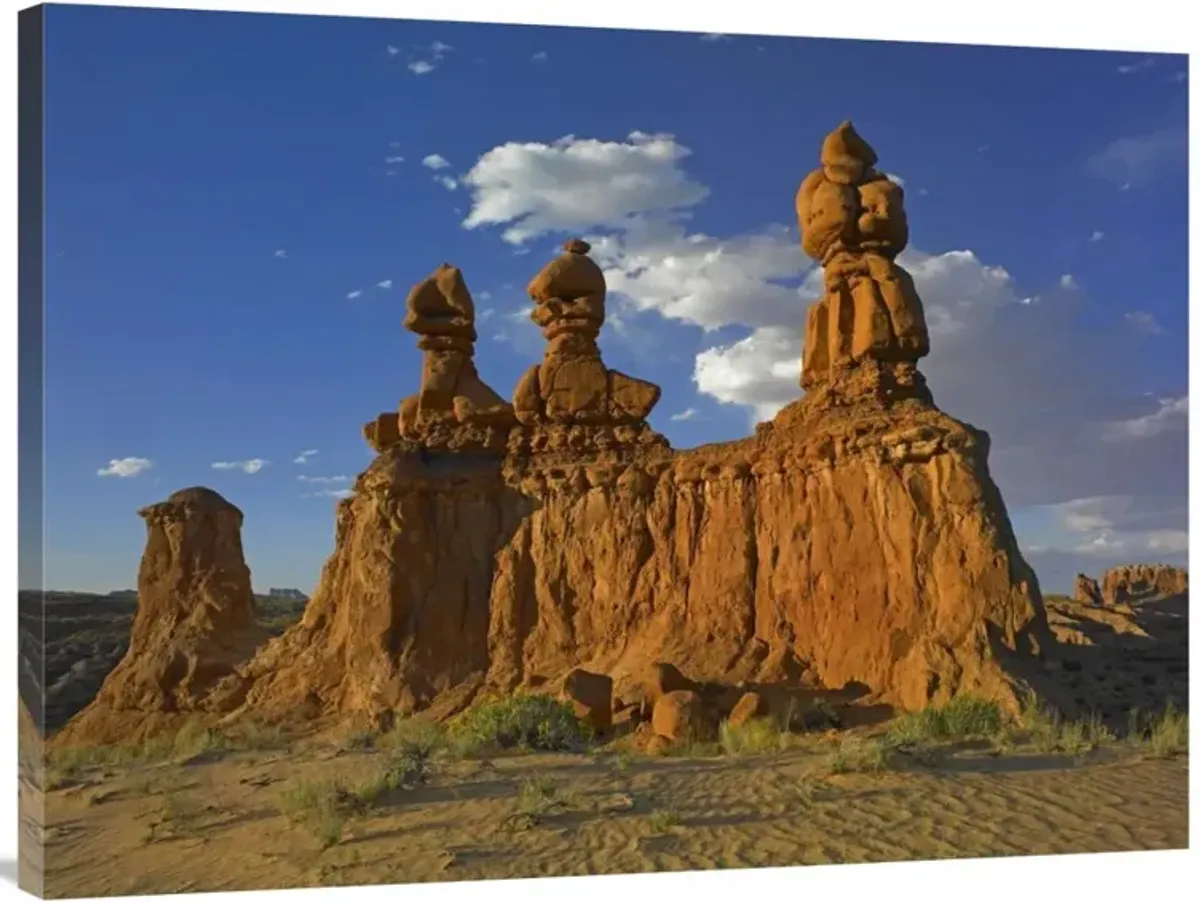 Eroded sandstone, The Three Judges, Goblin Valley State Park, Utah-Canvas Art-40x30