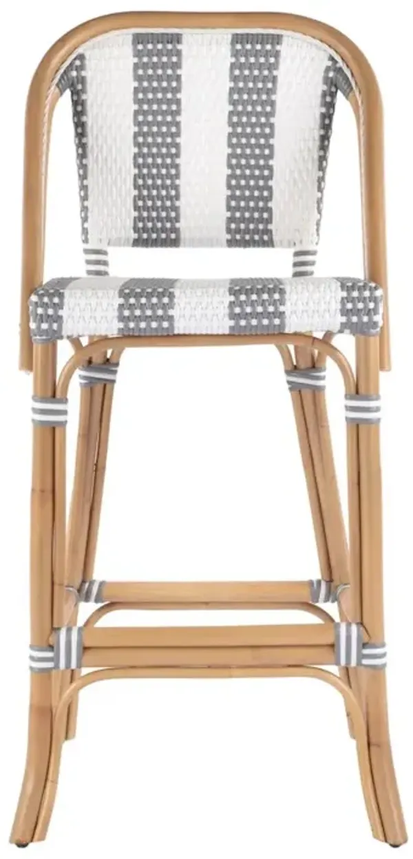 Butler Specialty Lila Rattan 28 in. Seat Height Bar Stool with Back and Footrest