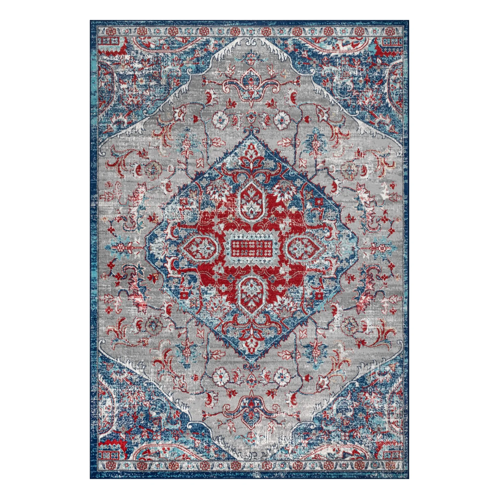 Friv Modern Persian Vintage Medallion Area Rug