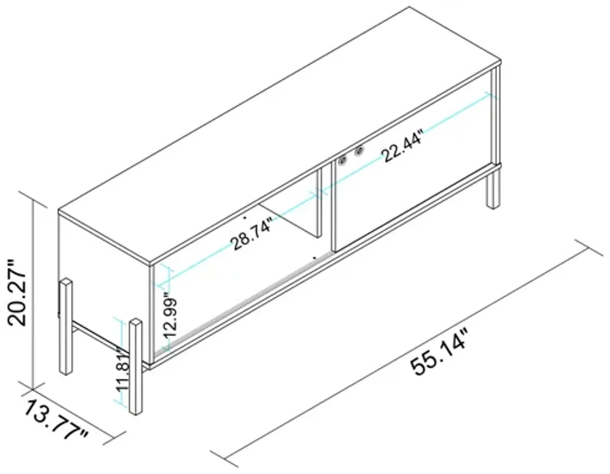 Bowery White TV Stand