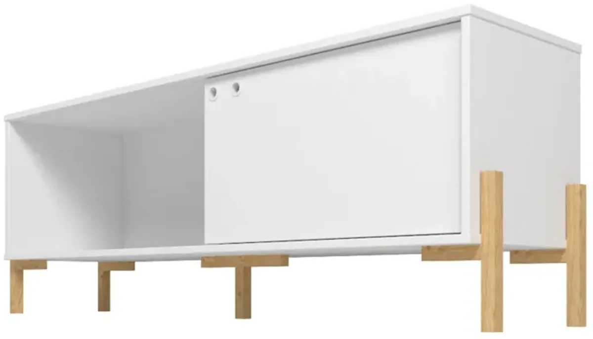 Bowery White TV Stand