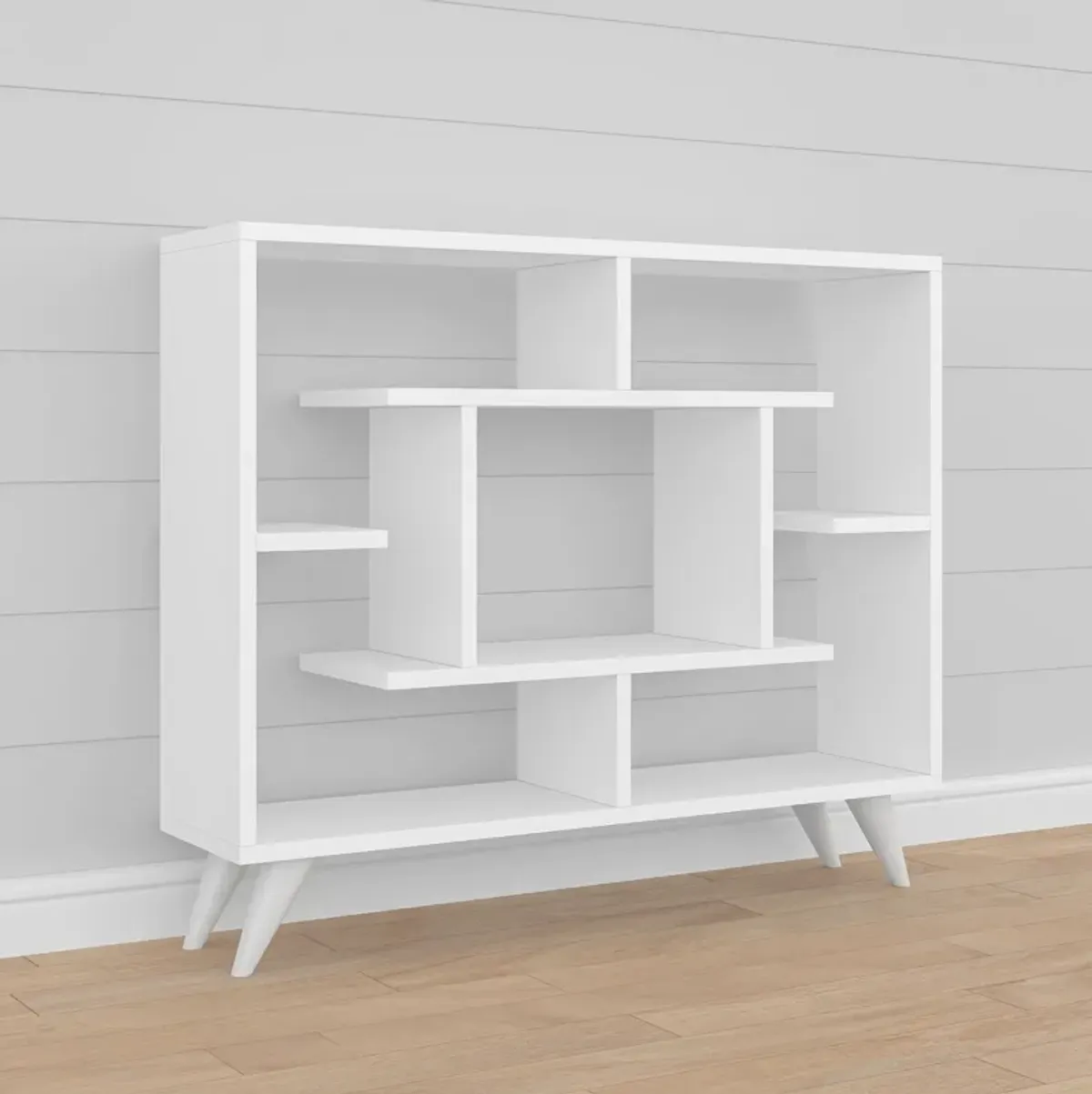 Auggie 30"H x 35,5" W Bookcase White