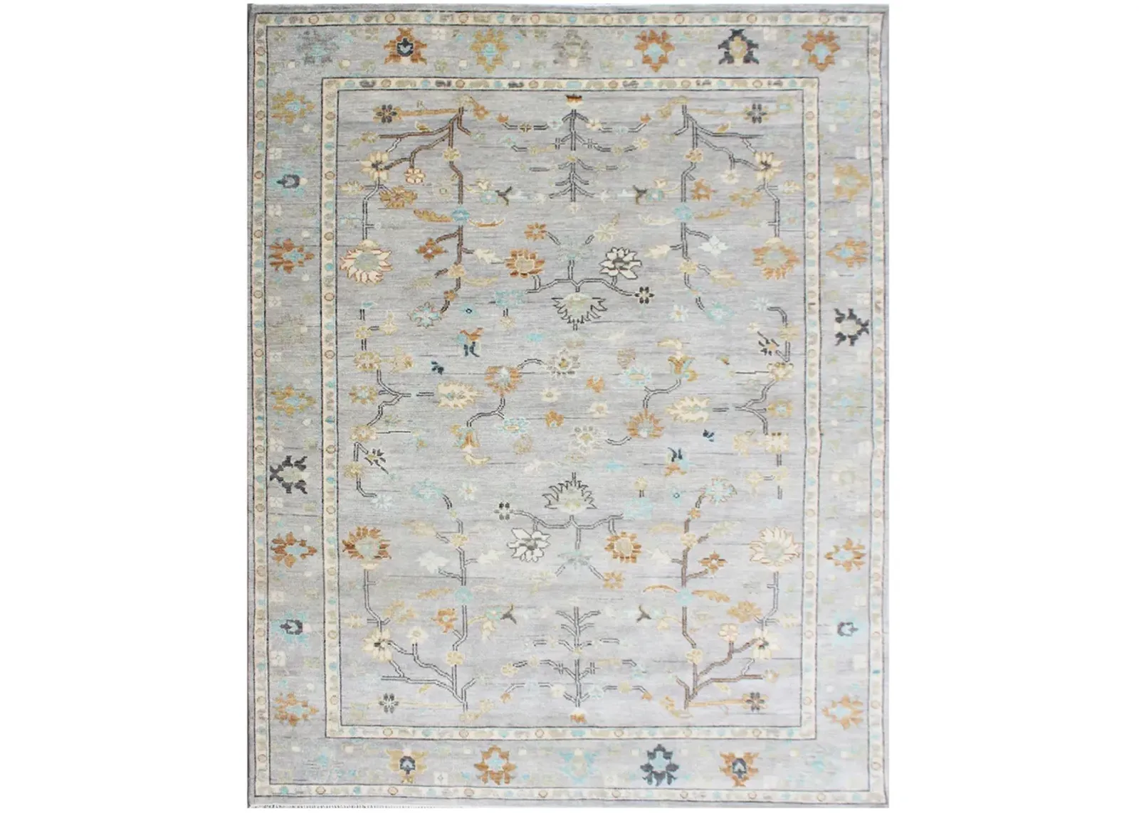 Samarkand SAM42623 Silver 9" x 12" Rug