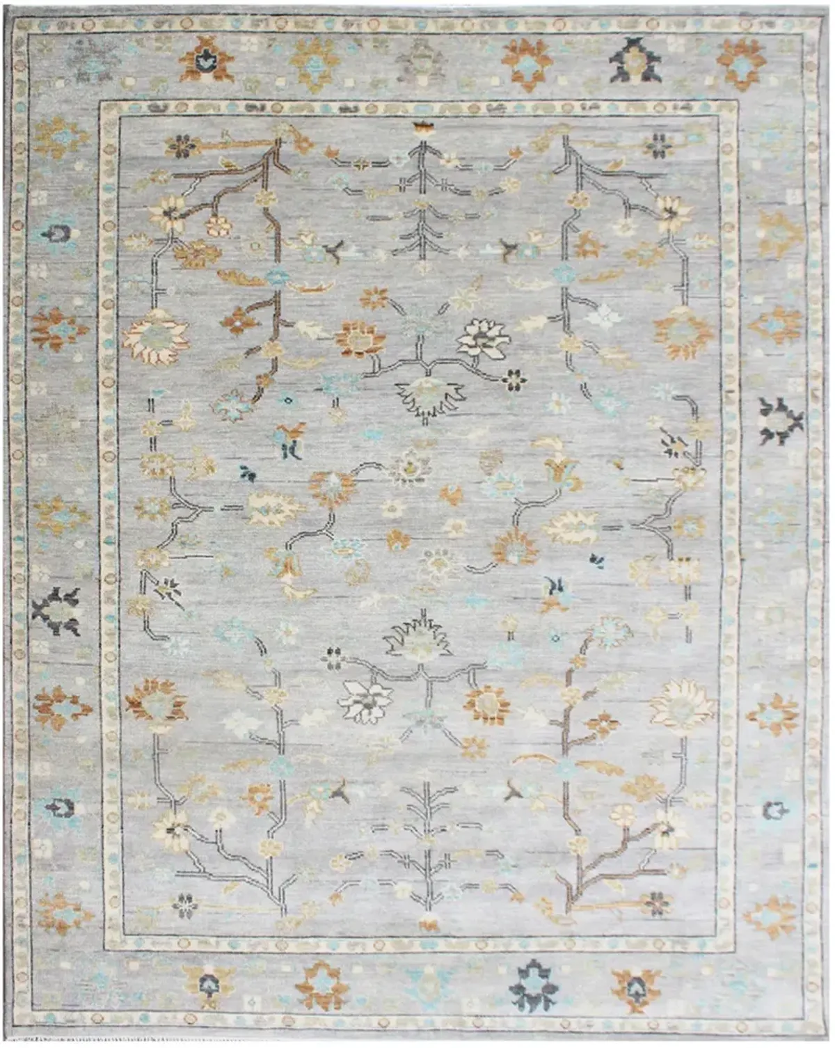 Samarkand SAM42623 Silver 9" x 12" Rug