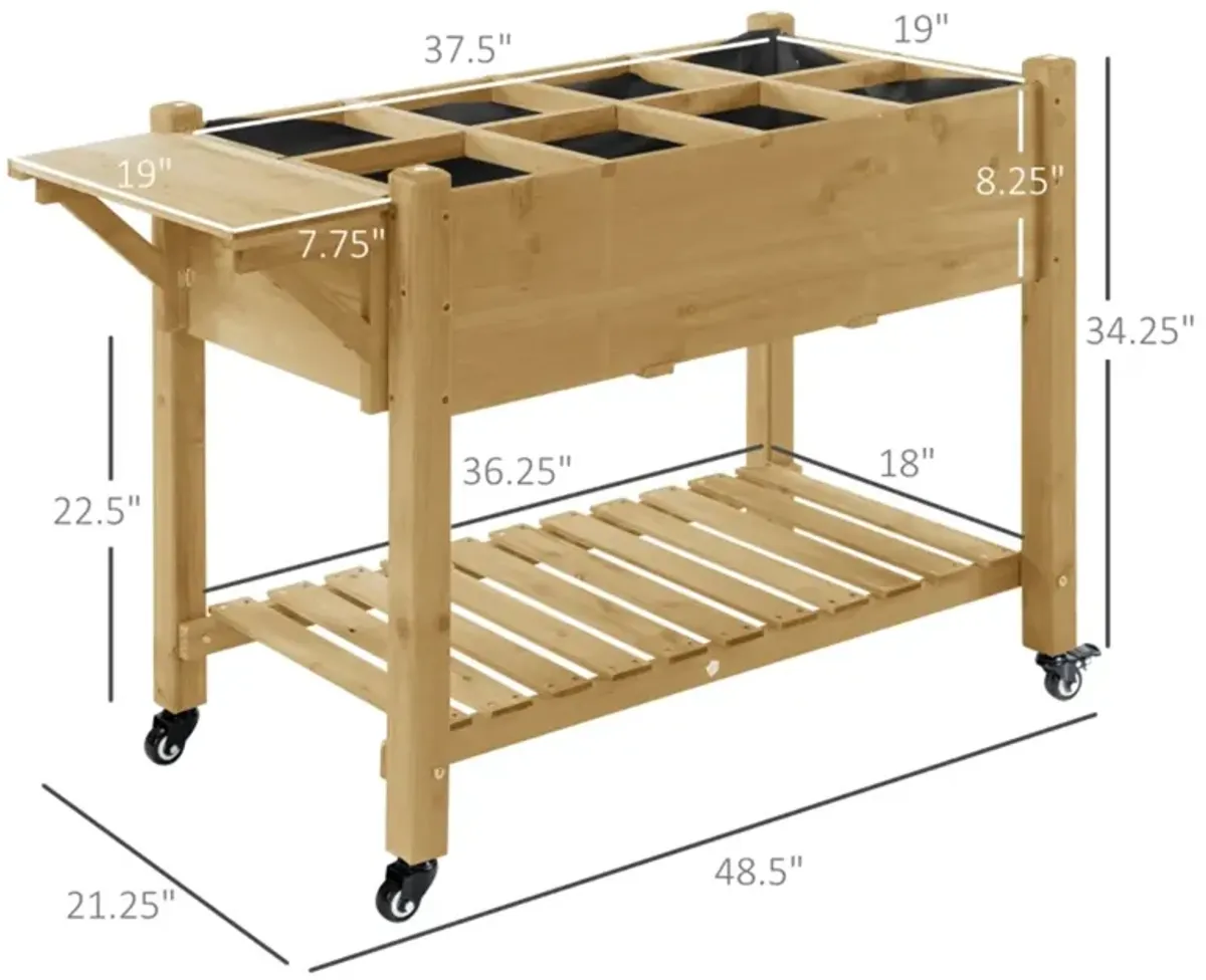 Flower Shelf, Planter Box & Garden Box Multi-Tier Plant Stand for Indoor & Outdoor Gardening Display