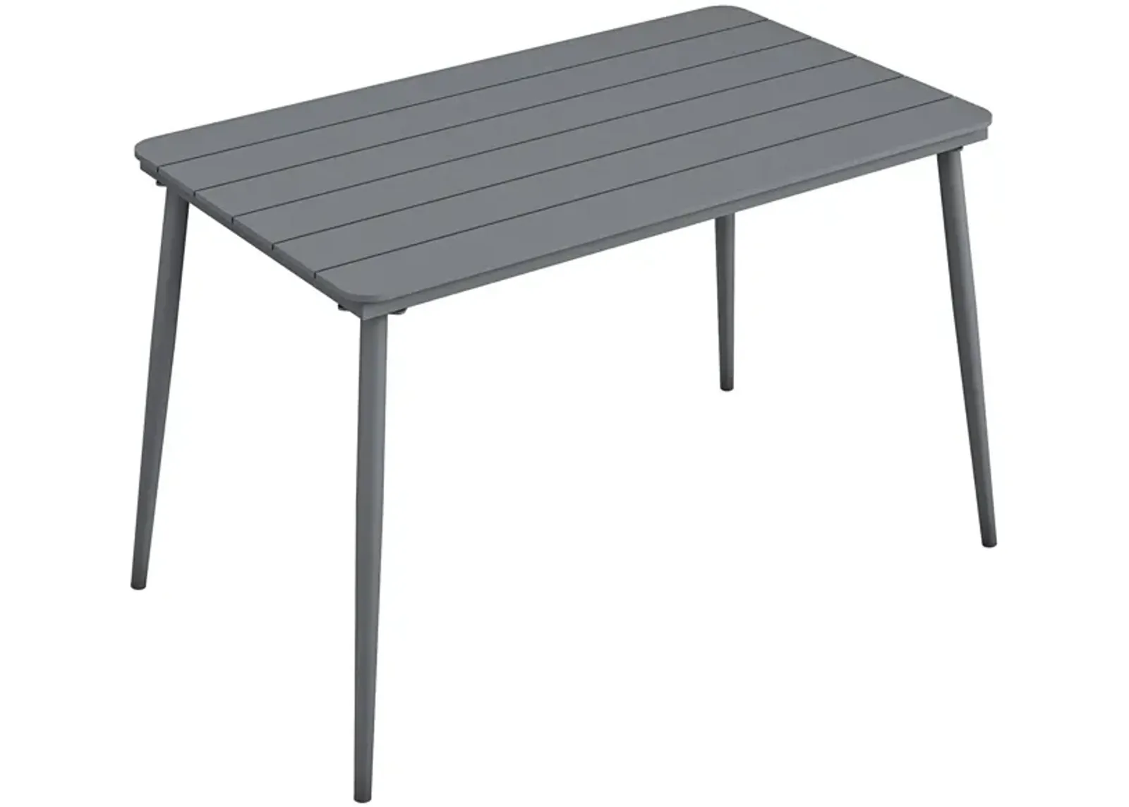 Novogratz Poolside Gossip, April 50" x 29" Rectangular Indoor/Outdoor Dining Table, Charcoal