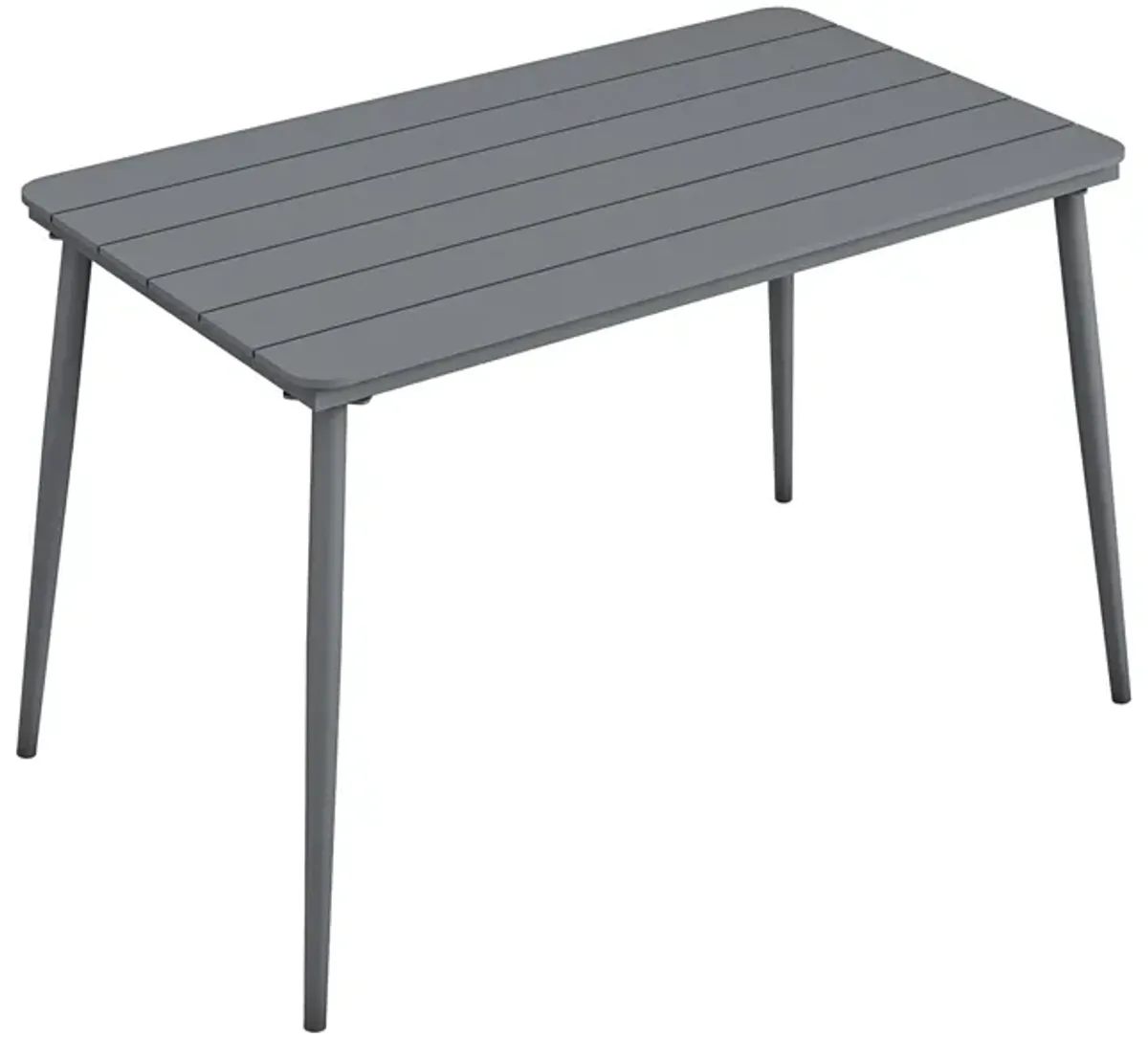 Novogratz Poolside Gossip, April 50" x 29" Rectangular Indoor/Outdoor Dining Table, Charcoal