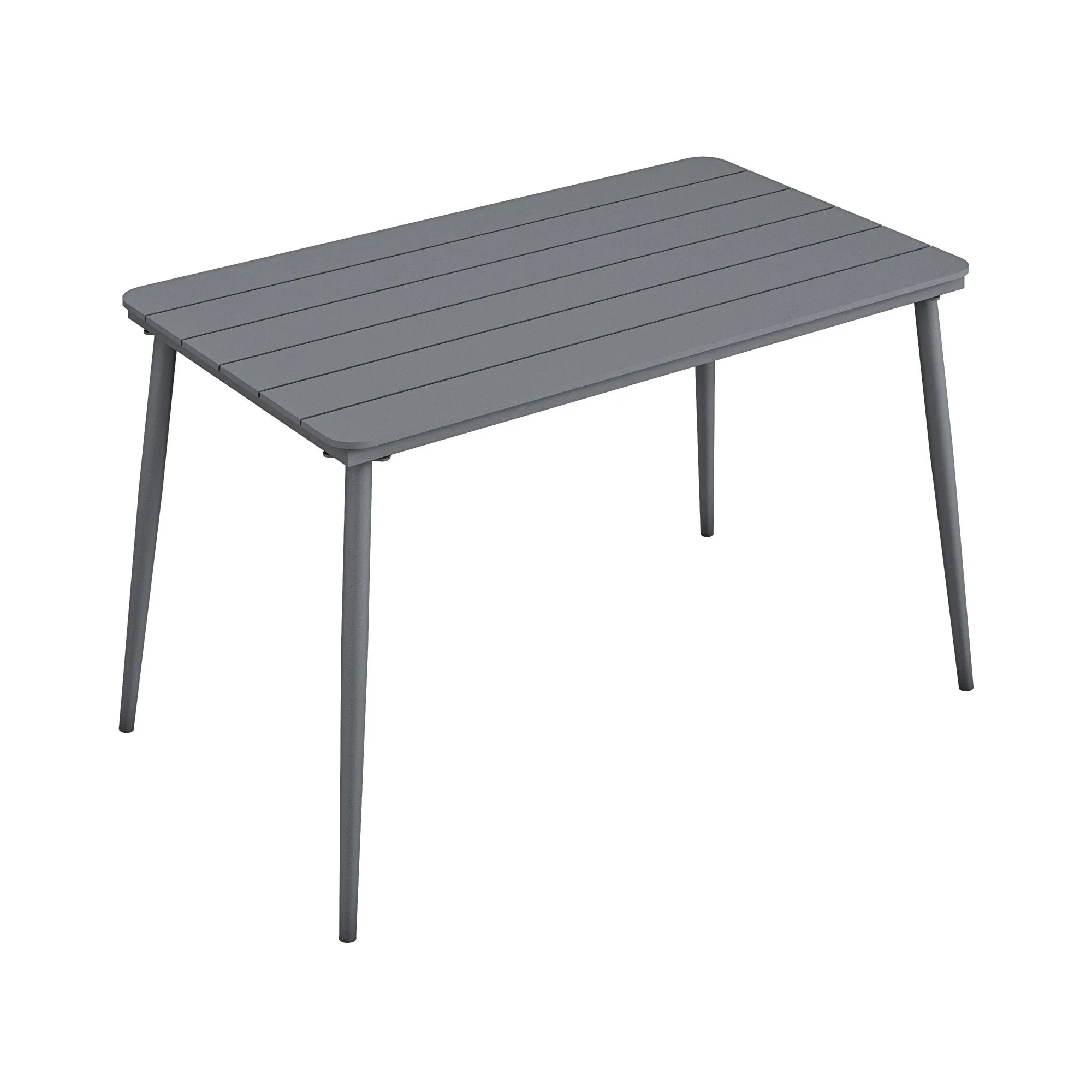 Novogratz Poolside Gossip, April 50" x 29" Rectangular Indoor/Outdoor Dining Table, Charcoal