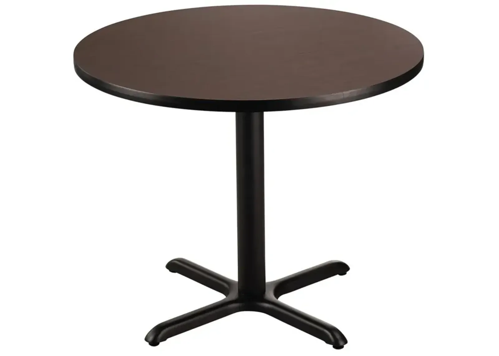 NPS® Café Table, 36" Round, "X" Base, 30" Height, Particleboard Core/T-Mold