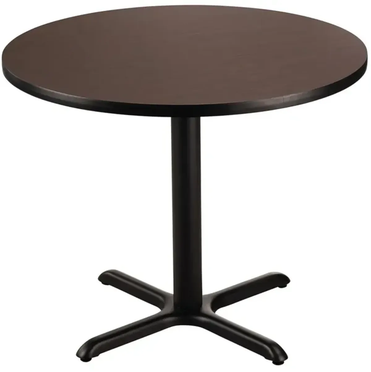 NPS® Café Table, 36" Round, "X" Base, 30" Height, Particleboard Core/T-Mold