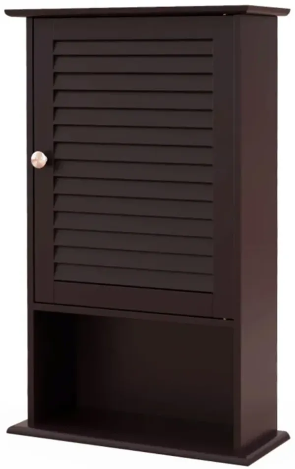 Hivvago Bathroom Wall Mount Storage Cabinet Single Door with Height Adjustable Shelf
