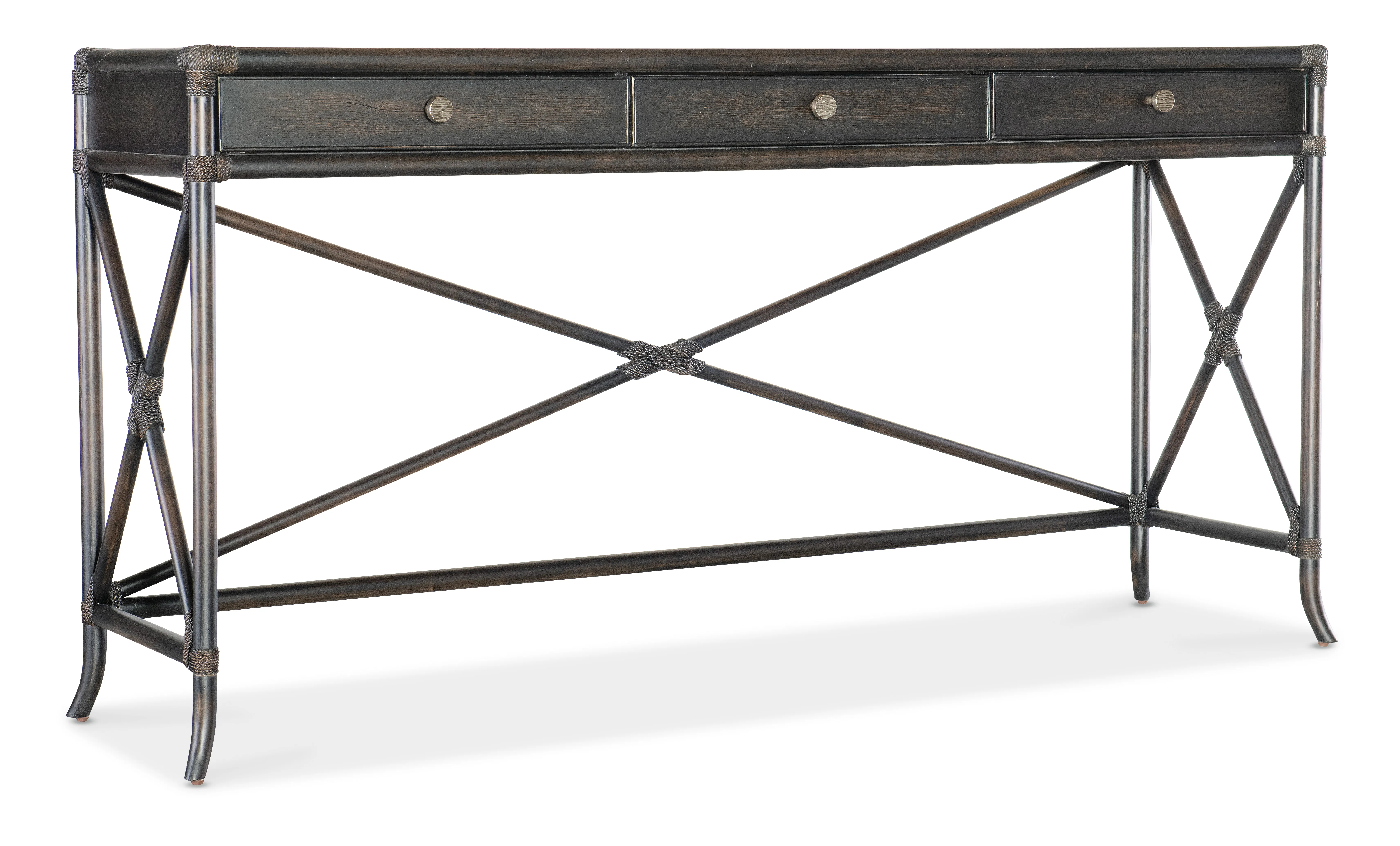 Retreat Pole Rattan Console