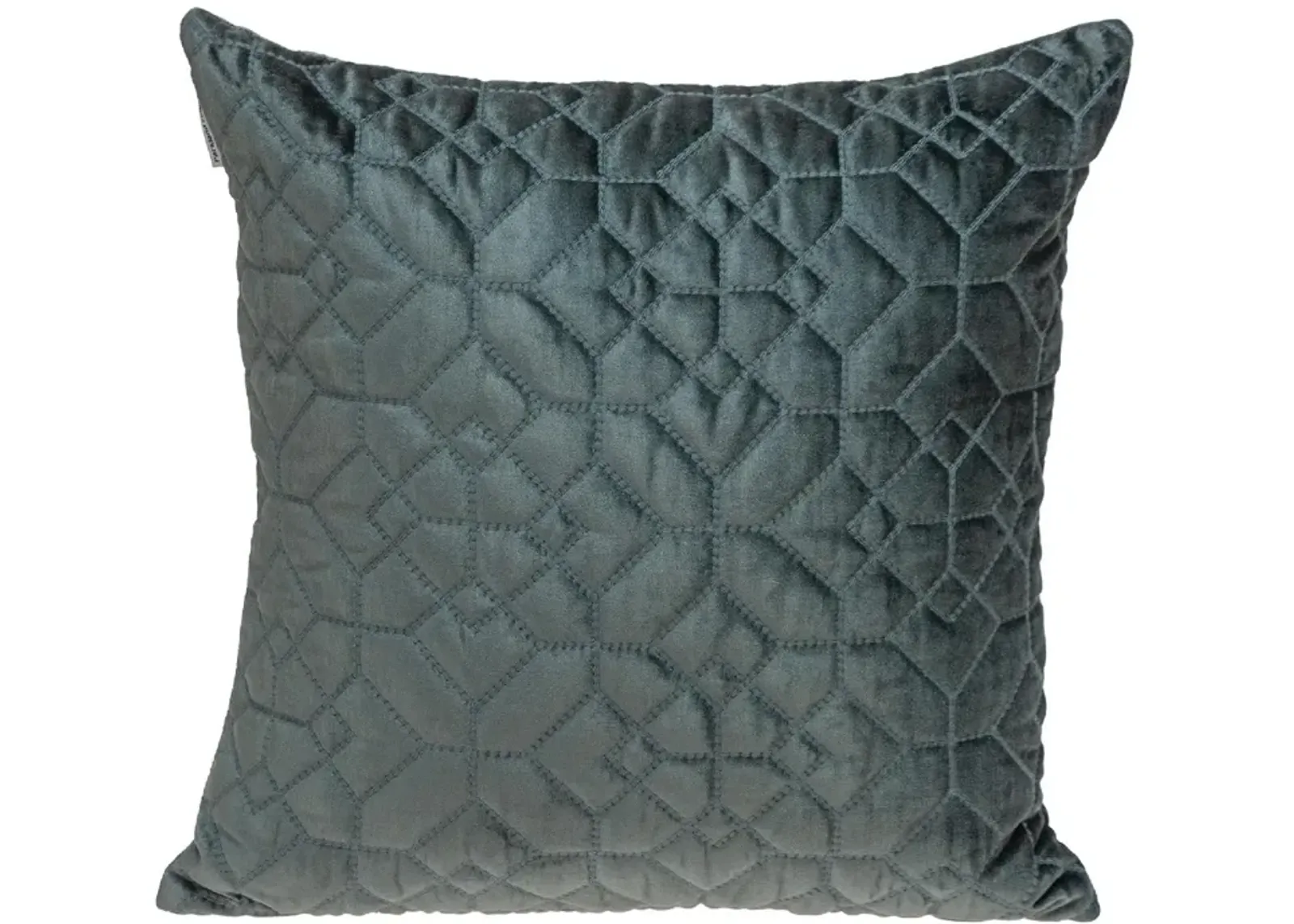 20" Gray/Charcoal Transitional Quilted Square Throw Pillow