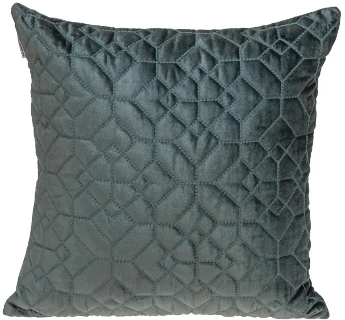 20" Gray/Charcoal Transitional Quilted Square Throw Pillow