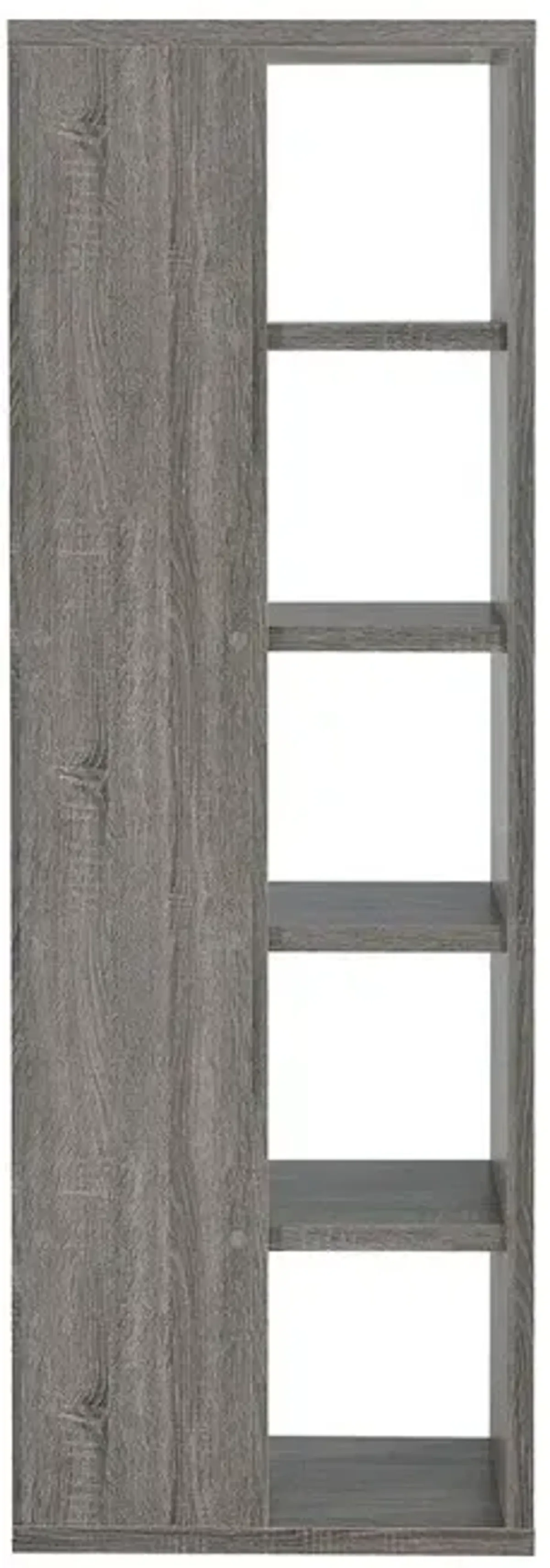 Harrison 5-tier Bookcase Weathered Grey